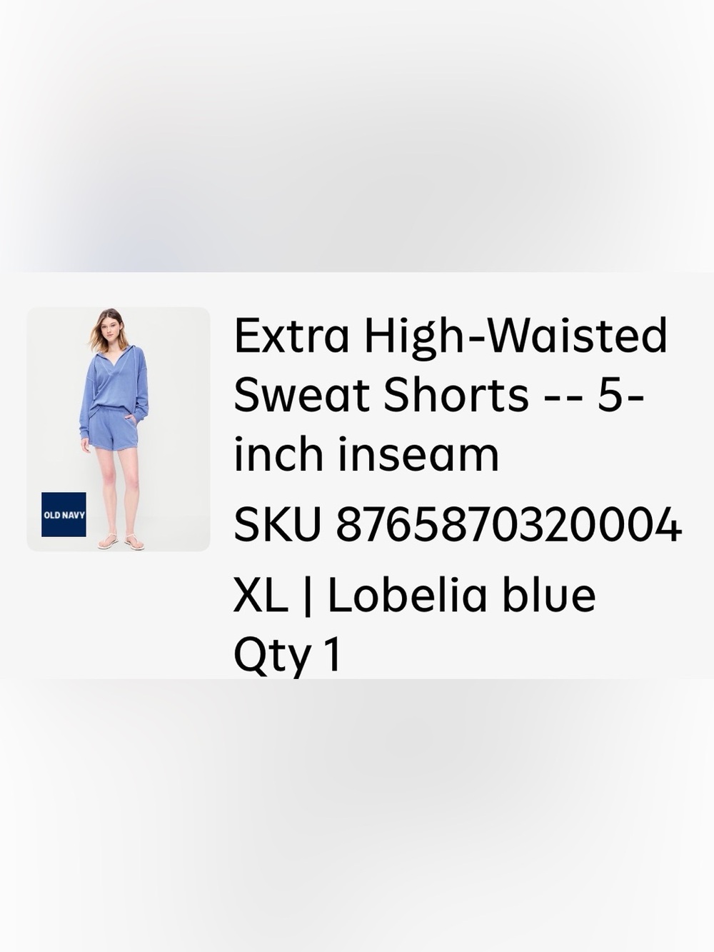 Extra High-Waist Sweat Shorts - Lobelia Blue (XL) old navy